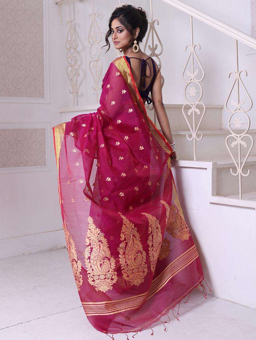 women self design handloom saree with blouse - 22042901 -  Standard Image - 1
