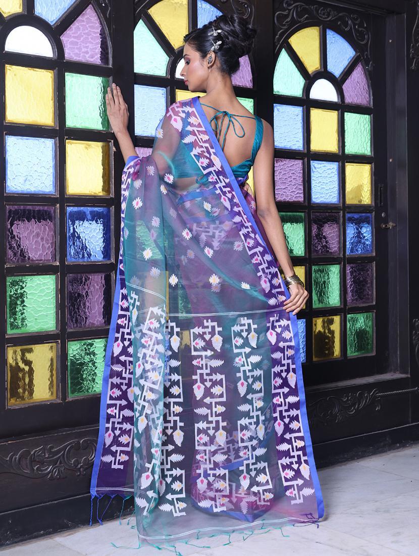 women self design handloom saree with blouse - 22042911 - Standard Image - 1