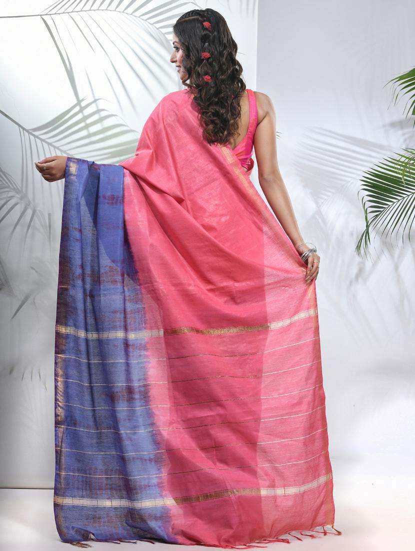 women shibori printed saree with blouse - 22042951 -  Standard Image - 1