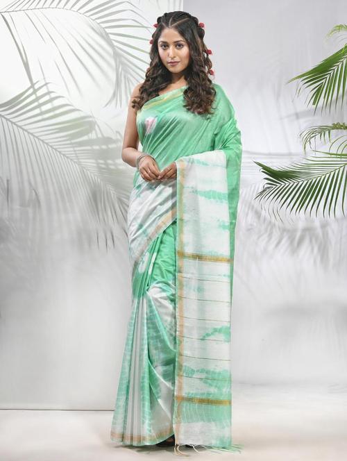 women shibori printed saree with blouse - 22042952 - Standard Image - 0