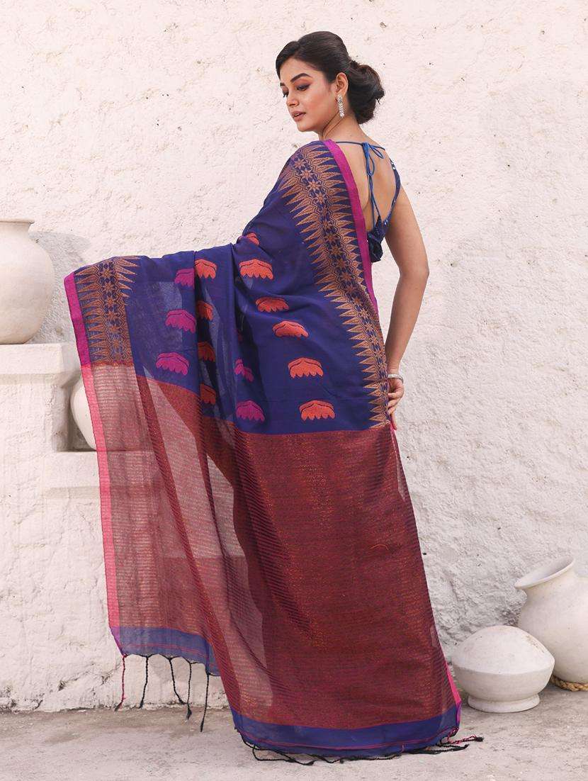 women self design bordered saree with blouse - 22042982 -  Standard Image - 1
