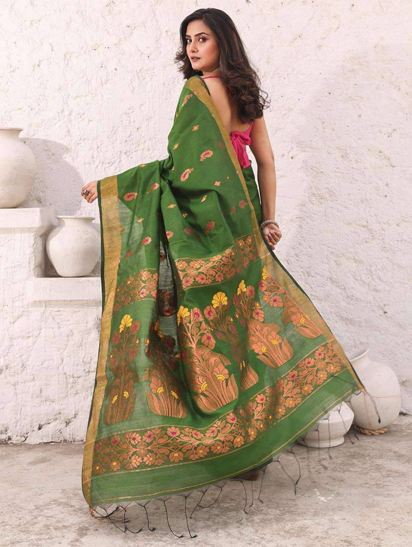 women self design handloom saree with blouse - 22043004 -  Standard Image - 1