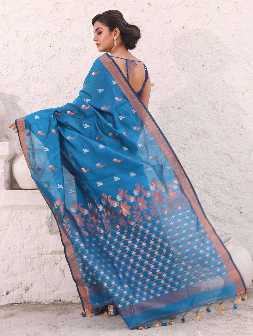 women self design handloom saree with blouse - 22043013 -  Standard Image - 1