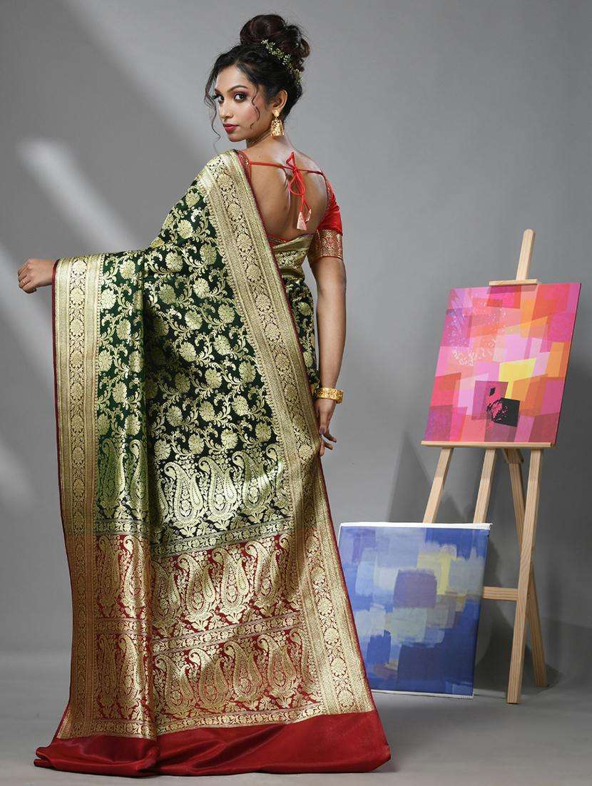women self design banarasi saree with blouse - 22043049 -  Standard Image - 1