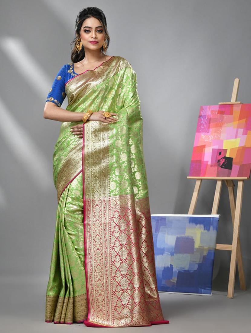 women self design banarasi saree with blouse - 22043050 - Zoom Image - 0