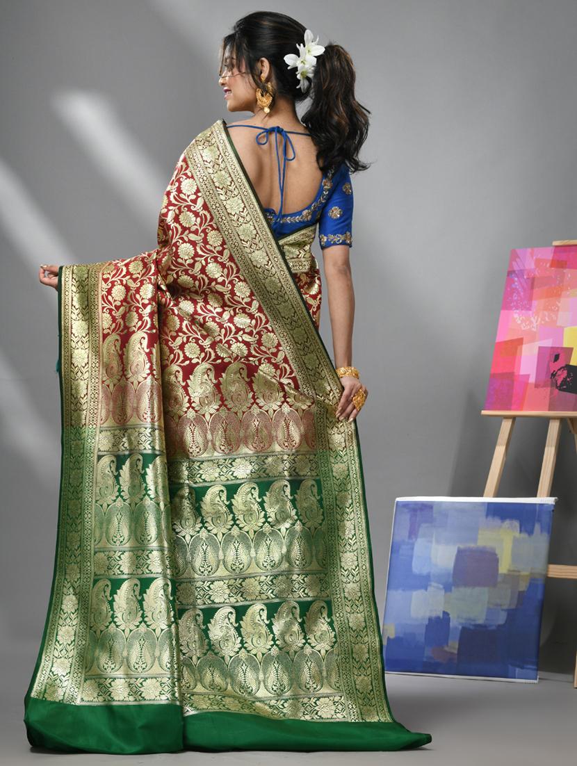 women self design banarasi saree with blouse - 22043052 - Standard Image - 1