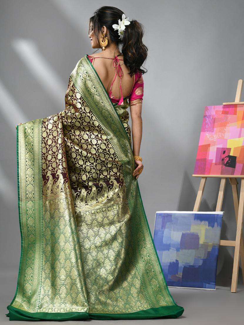 women self design banarasi saree with blouse - 22043053 -  Standard Image - 1