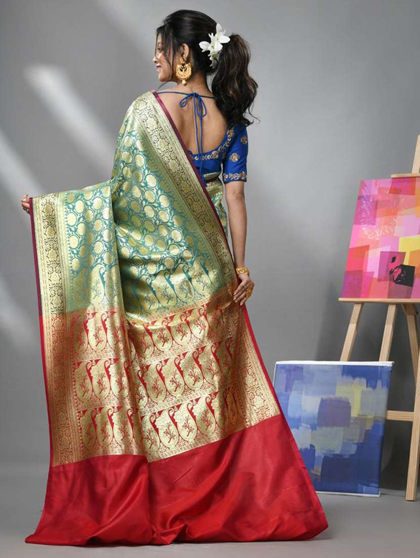 women self design banarasi saree with blouse - 22043058 -  Standard Image - 1