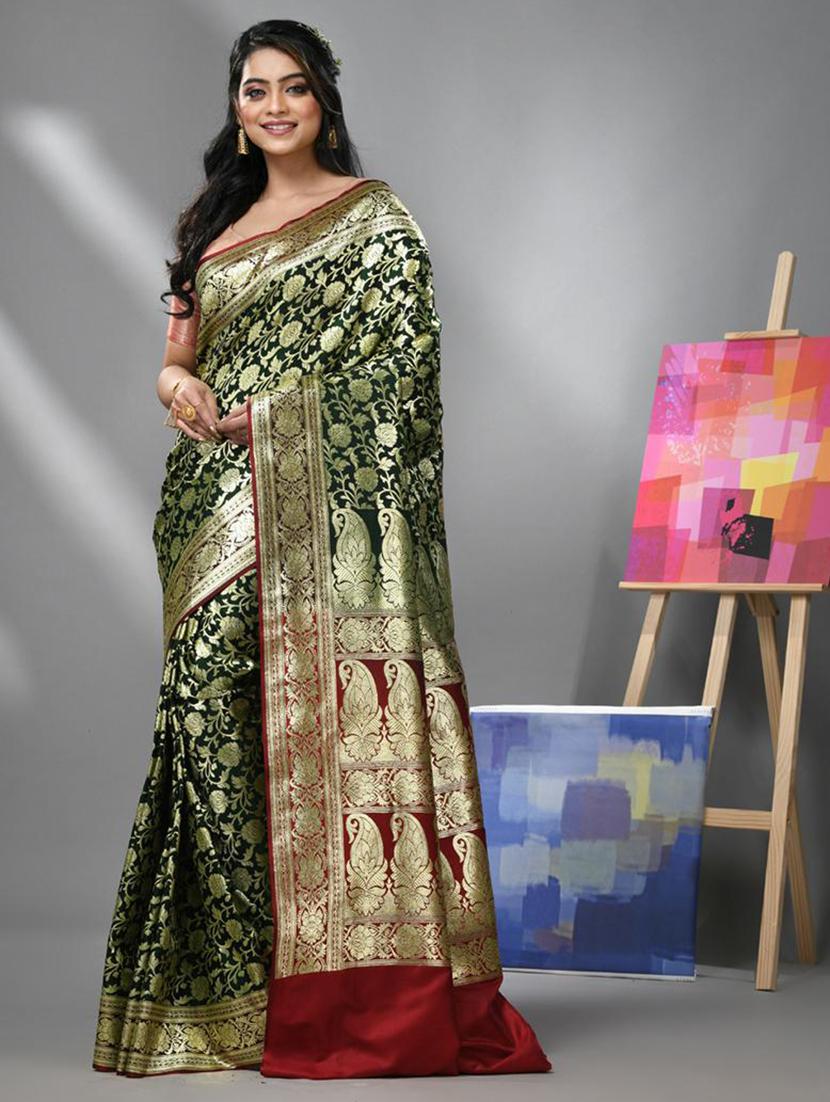 women self design banarasi saree with blouse - 22043059 - Zoom Image - 0