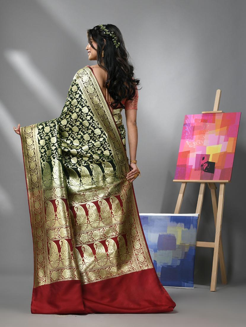 women self design banarasi saree with blouse - 22043059 - Standard Image - 1