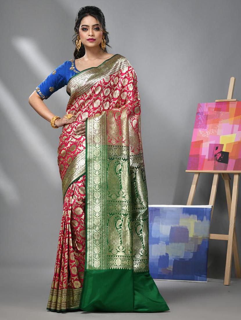 women self design banarasi saree with blouse - 22043061 -  Zoom Image - 0