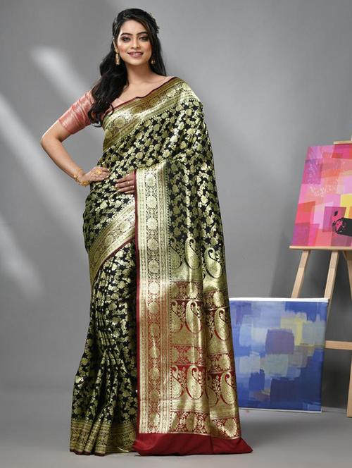 women self design banarasi saree with blouse - 22043062 - Standard Image - 0
