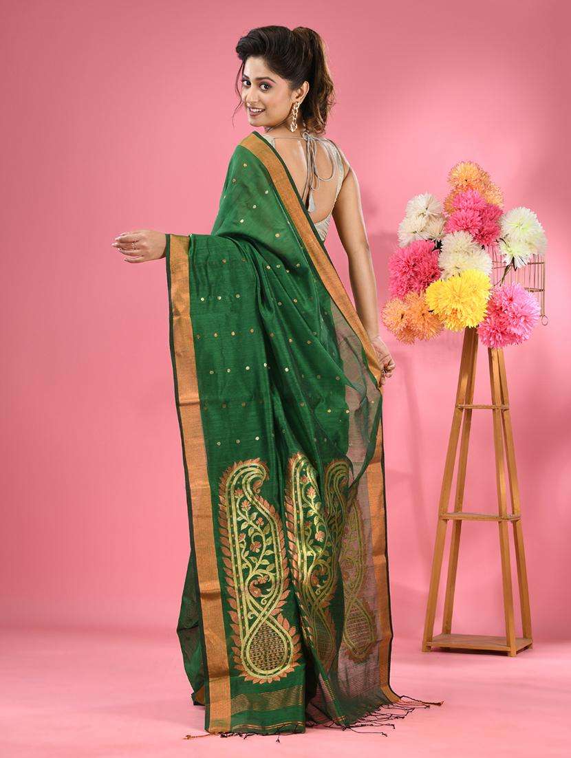 women self design handloom saree with blouse - 22043072 -  Standard Image - 1