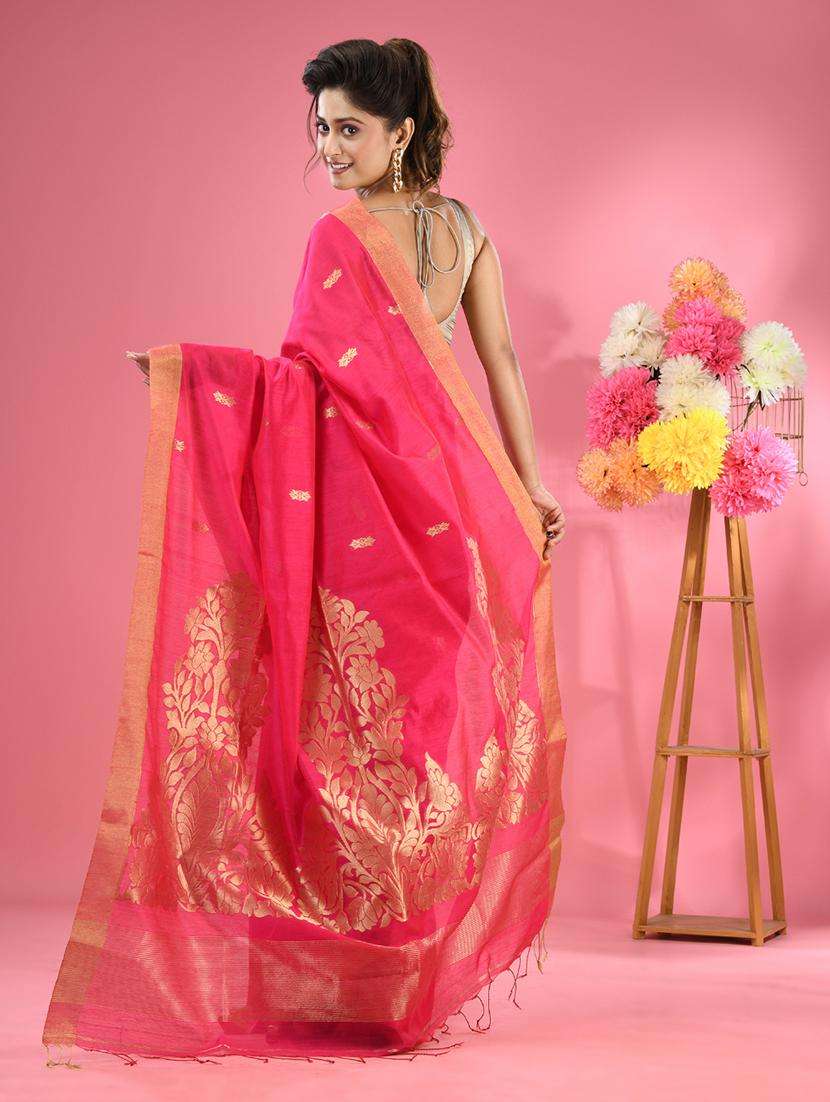 women self design handloom saree with blouse - 22043078 -  Standard Image - 1