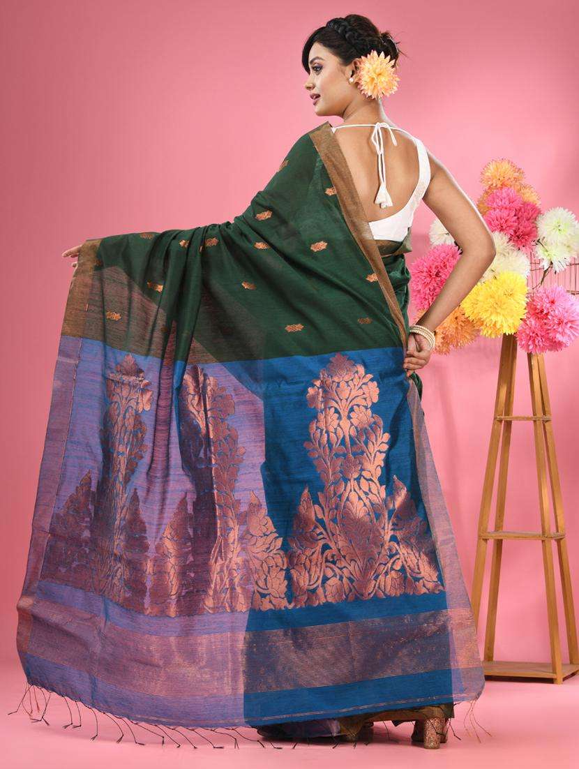 women self design handloom saree with blouse - 22043079 -  Standard Image - 1