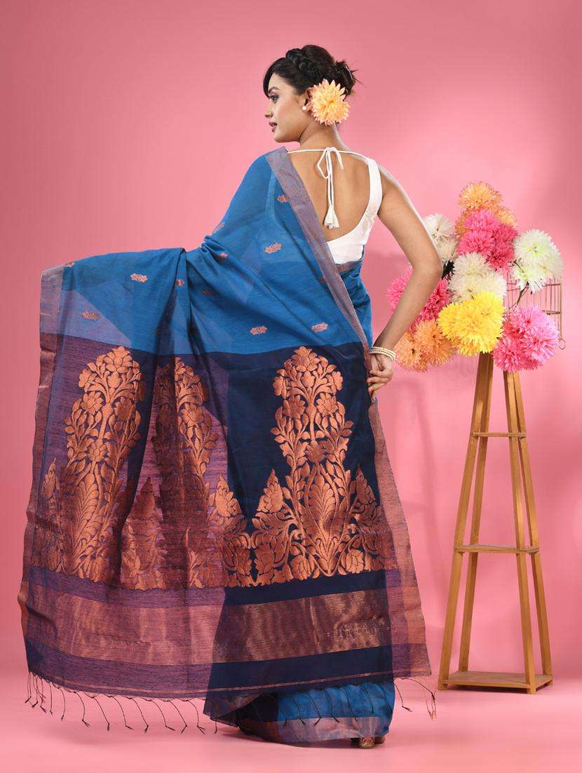 women self design handloom saree with blouse - 22043081 -  Standard Image - 1