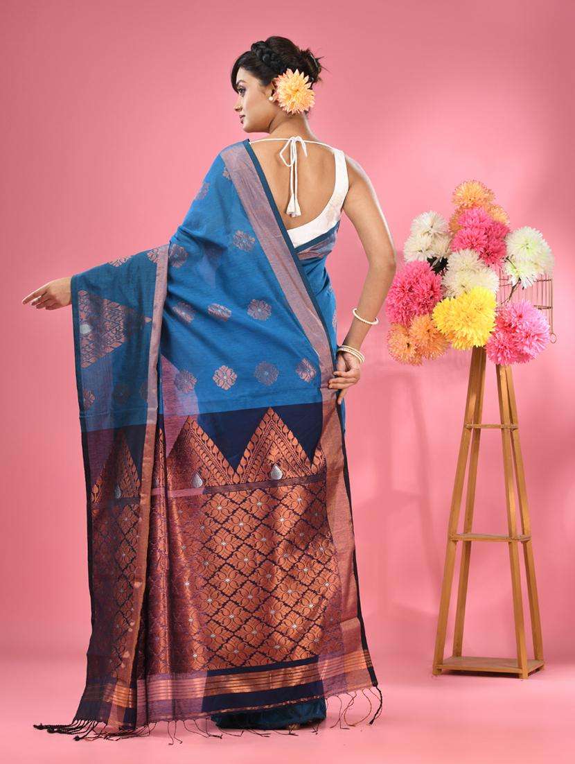 women self design handloom saree with blouse - 22043087 -  Standard Image - 1