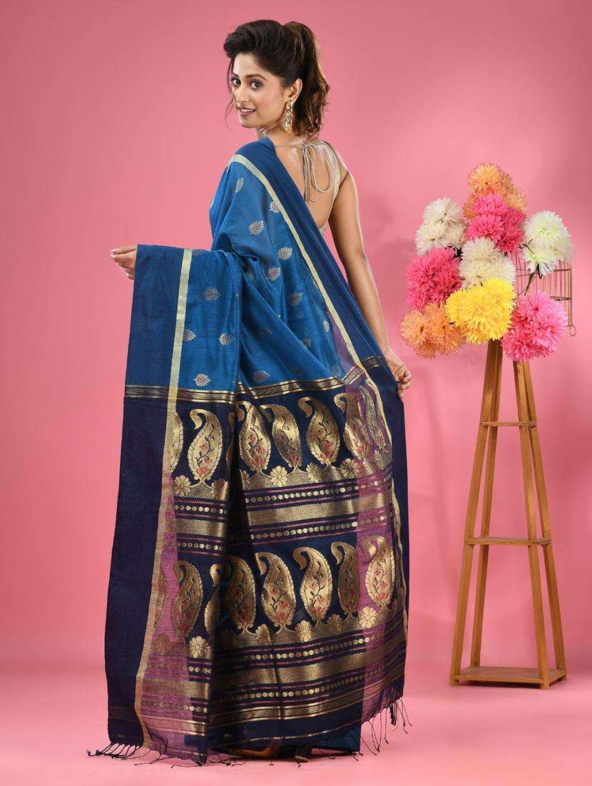 women self design handloom saree with blouse - 22043093 -  Standard Image - 1