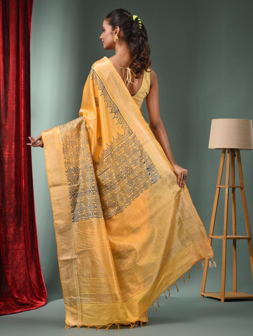 women printed bordered saree with blouse - 22043105 - Standard Image - 1