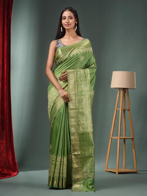 women printed bordered saree with blouse - 22043106 - Standard Image - 0