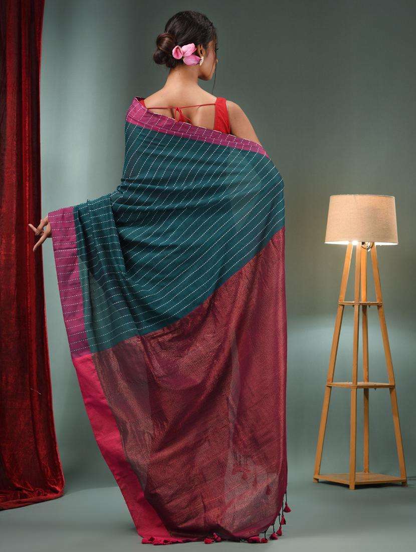 women self design handloom saree with blouse - 22043122 -  Standard Image - 1
