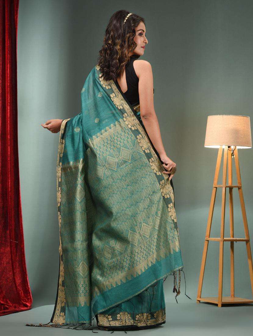 women self design handloom saree with blouse - 22043145 -  Standard Image - 1