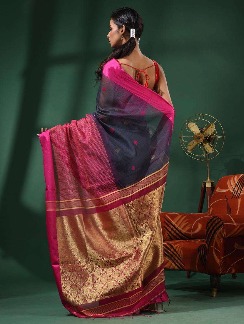 women self design handloom saree with blouse - 22043167 -  Standard Image - 1