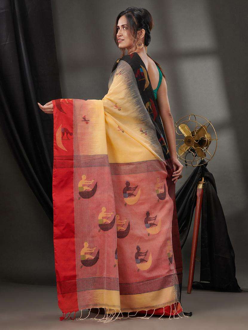 women self design handloom saree with blouse - 22043174 - Standard Image - 1