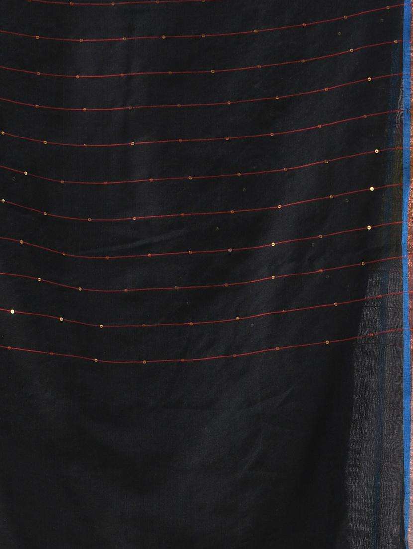women black handloom saree with blouse - 22043252 -  Standard Image - 1