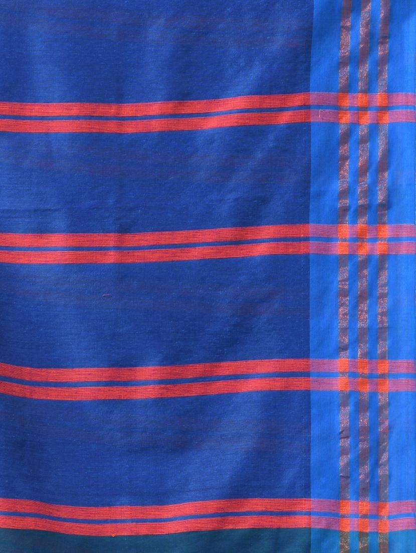 women striped handloom saree with blouse - 22043317 -  Standard Image - 1