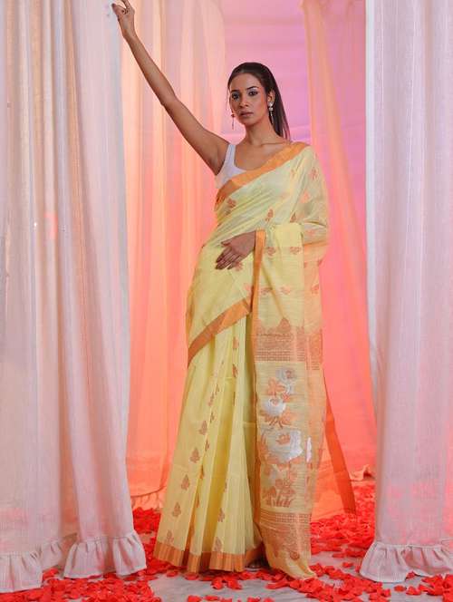 women self design tant saree with blouse - 22043345 - Standard Image - 0