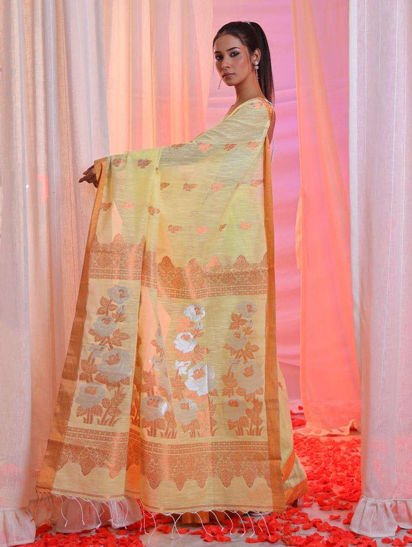 women self design tant saree with blouse - 22043345 - Standard Image - 1