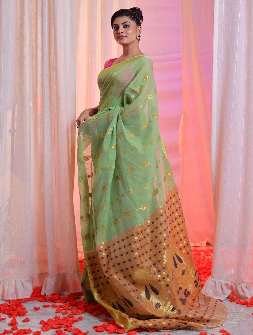 women self design handloom saree with blouse - 22043355 -  Standard Image - 1