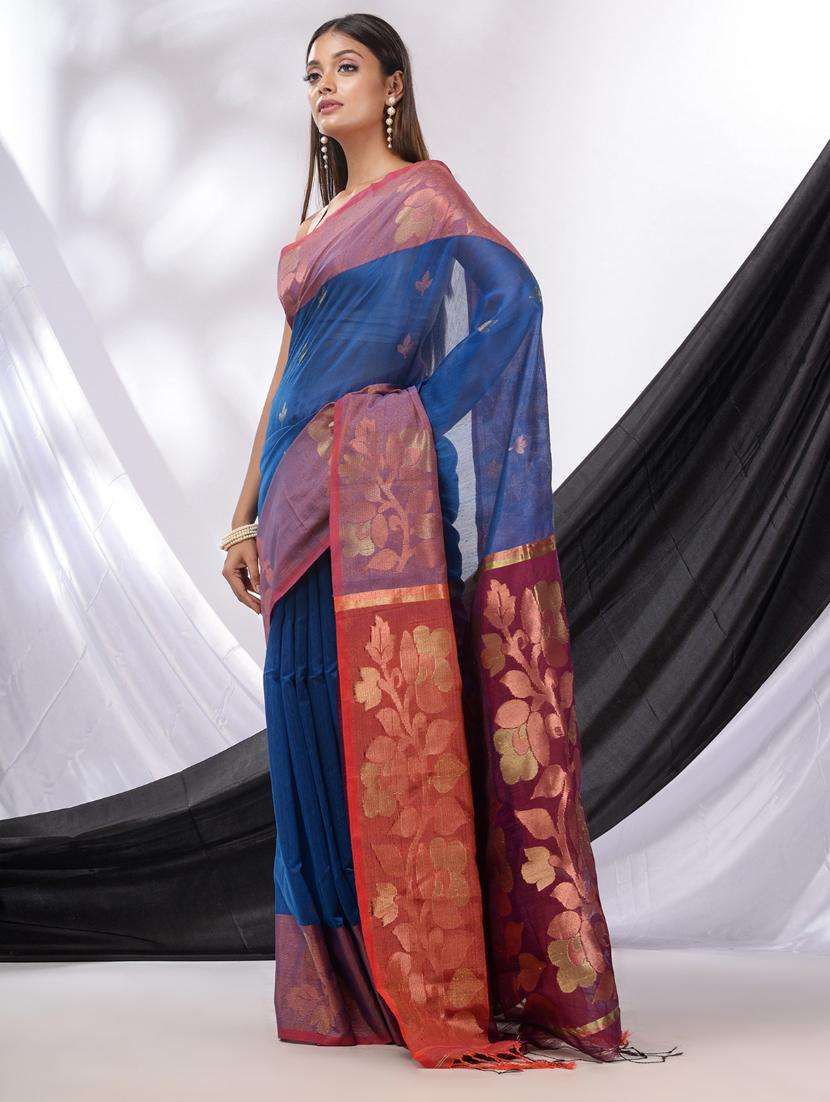 women self design bordered saree with blouse - 22043364 -  Standard Image - 1