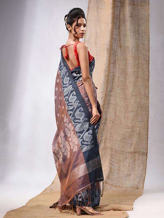 women self design handloom saree with blouse - 22043490 -  Standard Image - 1