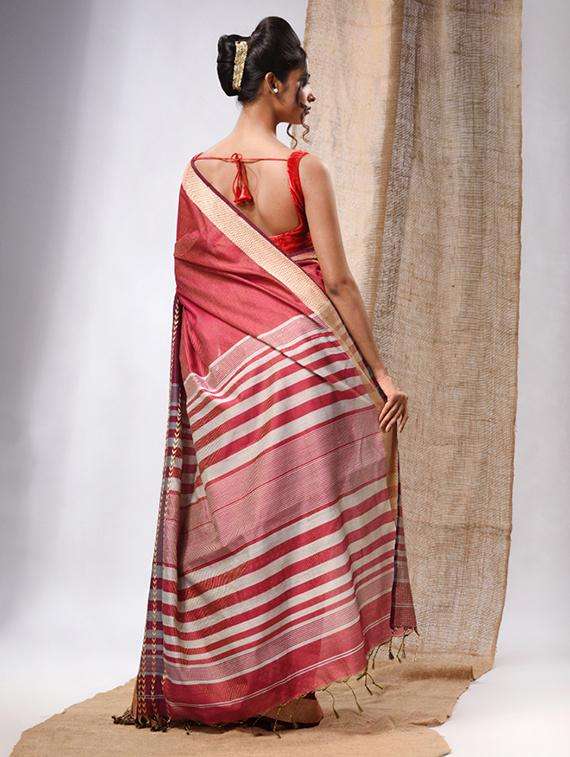 women self design handloom saree with blouse - 22043505 -  Standard Image - 1