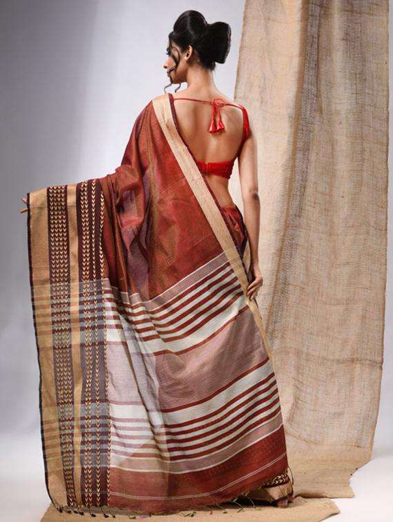 women self design handloom saree with blouse - 22043508 -  Standard Image - 1
