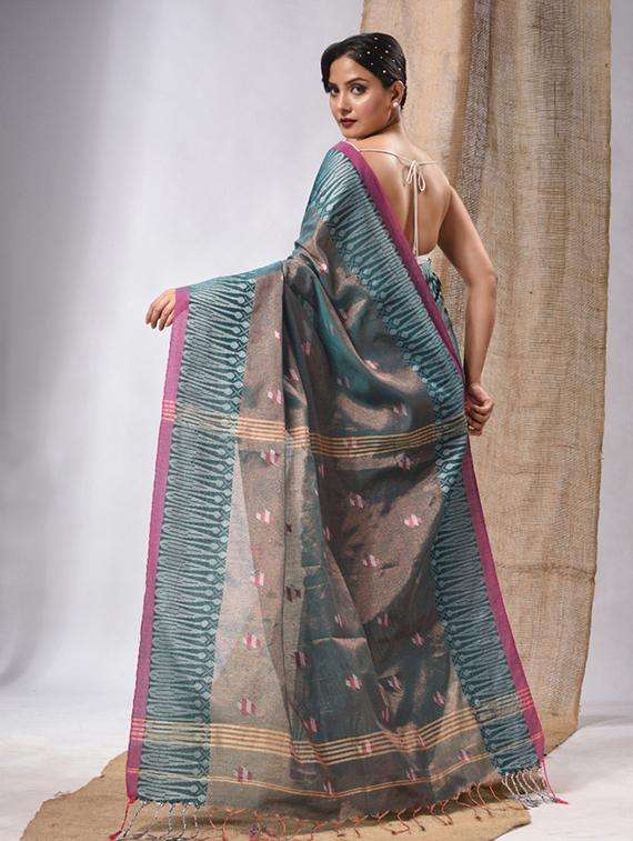 women self design handloom saree with blouse - 22043543 -  Standard Image - 1