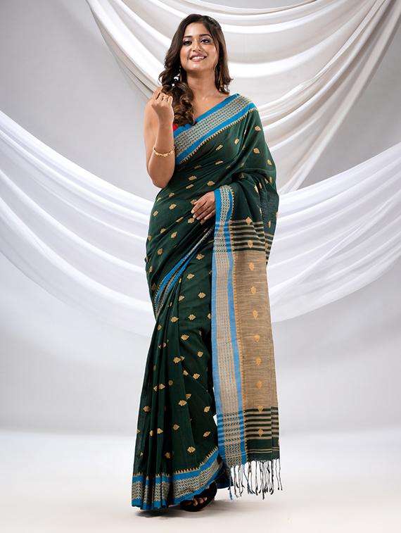 women self design handloom saree with blouse - 22043560 -  Standard Image - 1