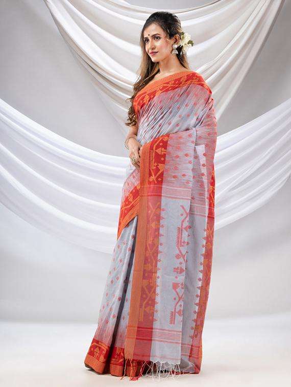women self design handloom saree with blouse - 22043577 -  Standard Image - 1