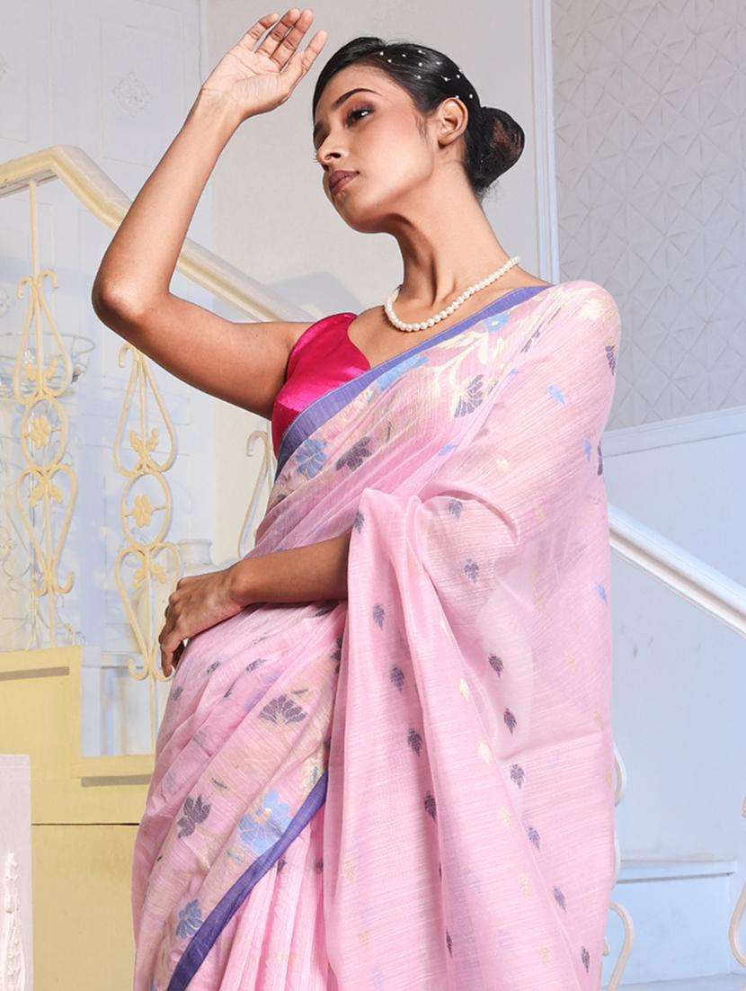 women self design handloom saree with blouse - 22043620 -  Standard Image - 1