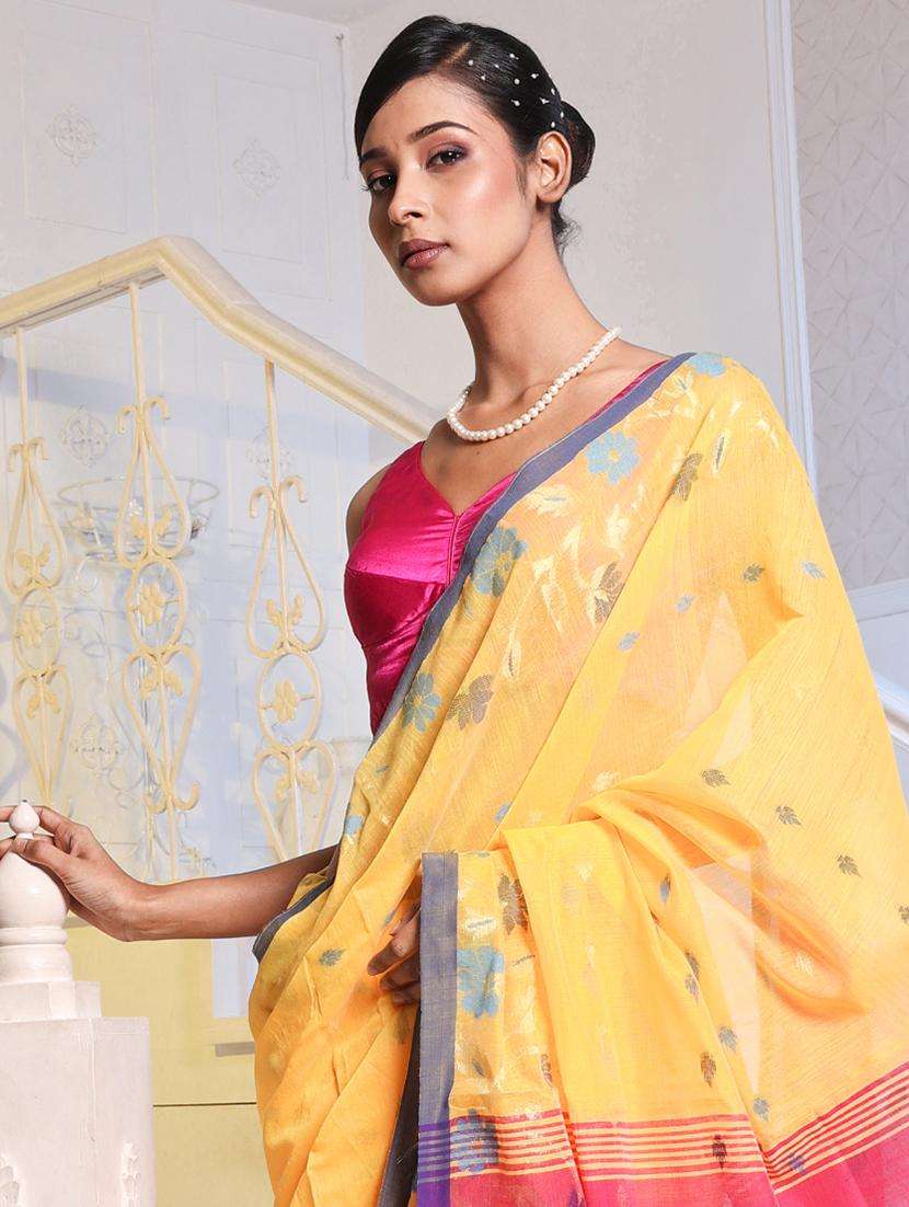 women self design handloom saree with blouse - 22043621 -  Standard Image - 1