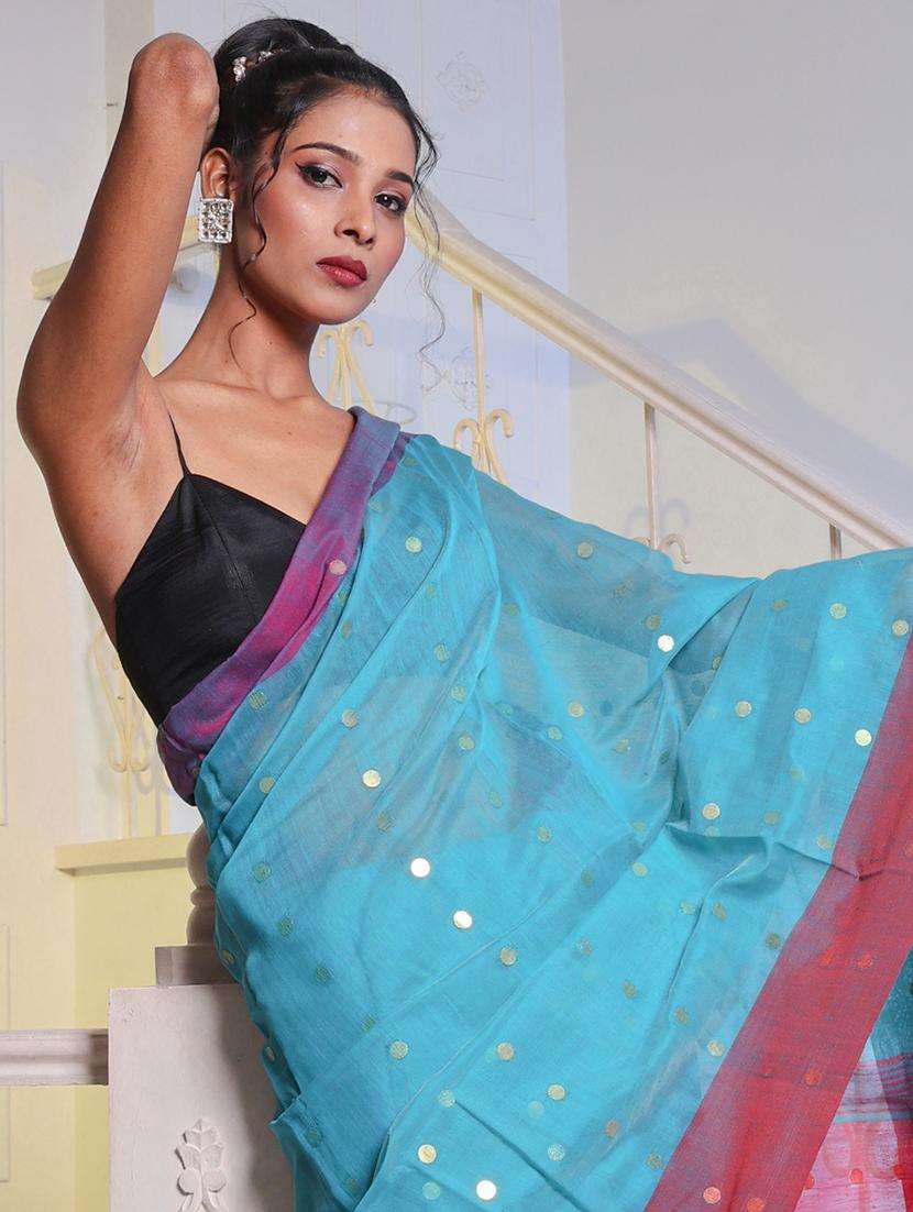 women self design handloom saree with blouse - 22043636 -  Standard Image - 1