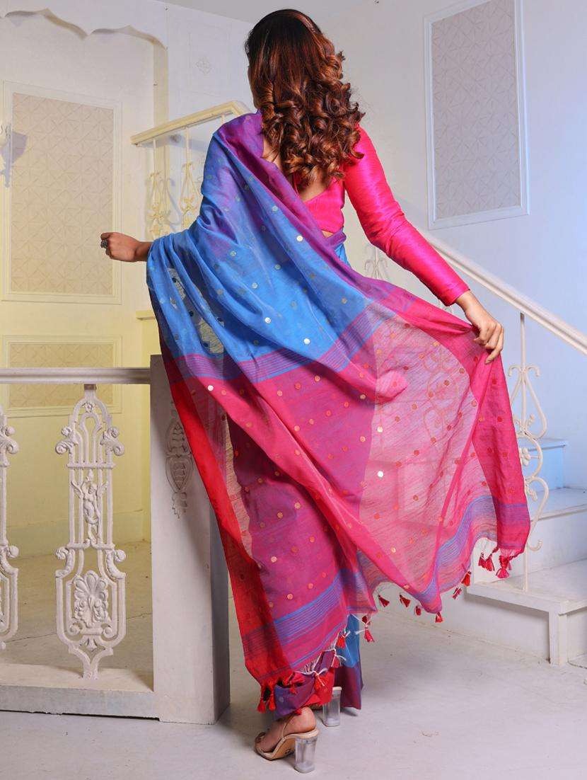 women self design handloom saree with blouse - 22043638 -  Standard Image - 1