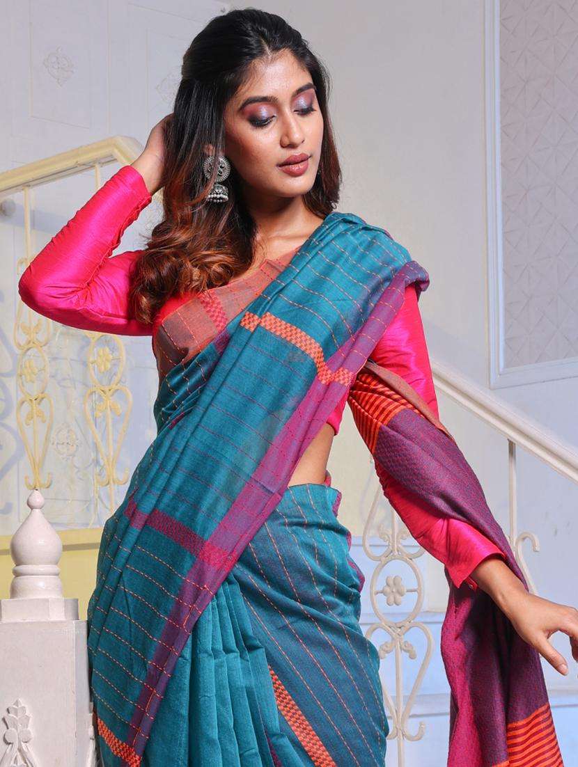 women self design handloom saree with blouse - 22043645 -  Standard Image - 1