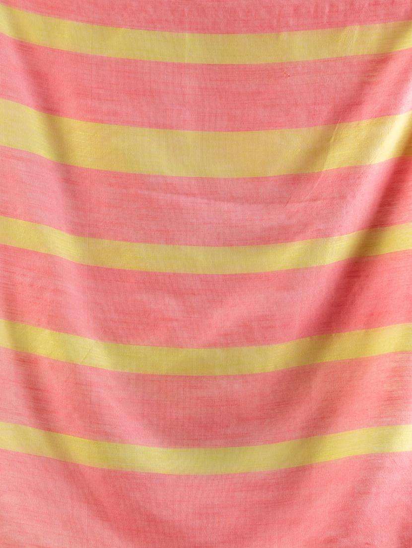 women striped handloom saree with blouse - 22043712 -  Standard Image - 1