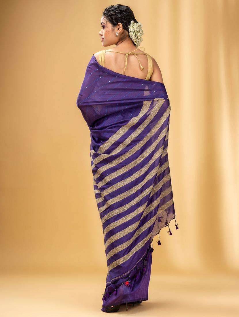 Women Self Design Handloom Saree With Blouse - 22043726 -  Standard Image - 1