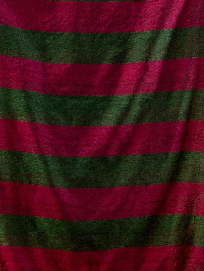 women striped handloom saree with blouse - 22043748 -  Standard Image - 1