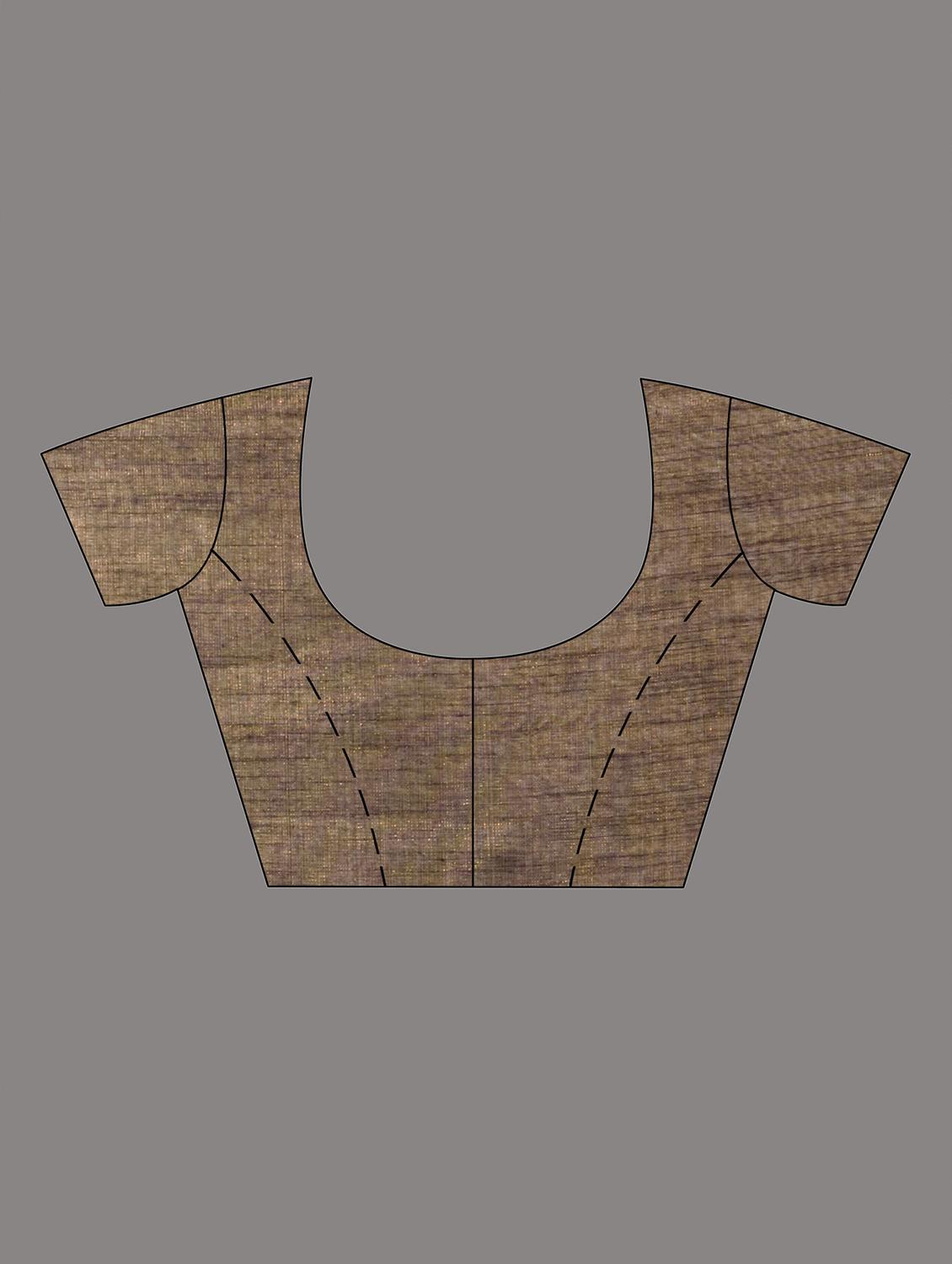 women solid handloom saree with blouse - 22043842 - Standard Image - 1
