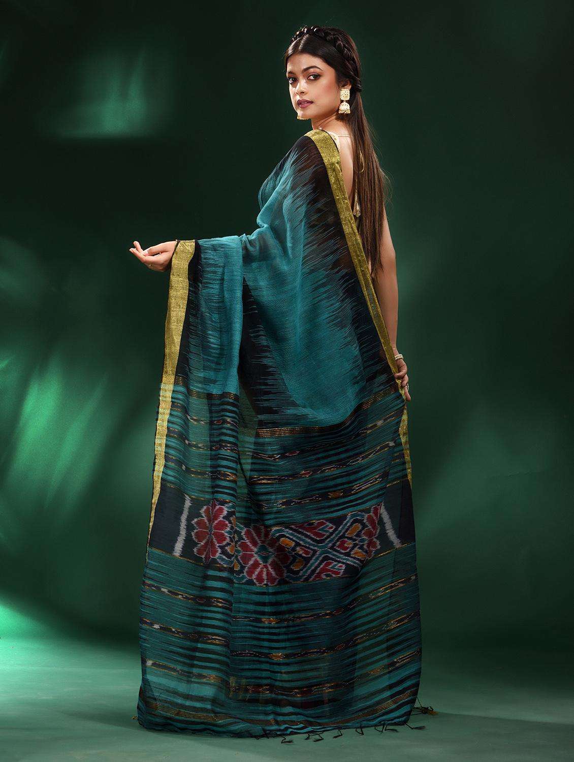 women self design handloom saree with blouse - 22043857 -  Standard Image - 1